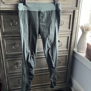 Xcvi Wearables Green Light Corded Ruched Cropped Pants